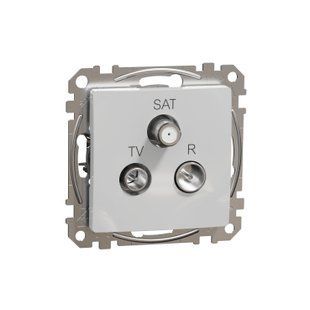 Розетка TV-R-SAT кінцева 4дБ Sedna Design алюміній (арт. SDD113481) 00000016366 фото