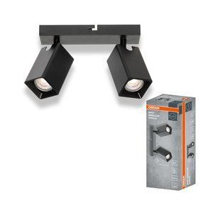 Спот наклад. 2XGU10 метал, чорн. ANGULAR ОSRAM без ламп 00000025029 фото