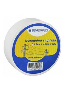 Изоляционная лента АСКО 0,13мм19мм/5м БЕЛАЯ (арт. AO150020049) 00000013521 фото