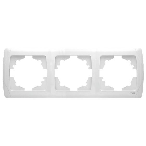 Рамка 3-місна горизонтальна CARMEN (білий) (арт. 90571103) 00000002951 фото