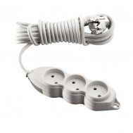 Подовжувач 3 гнізда 2 м. без заземлення, Mono Electric, ORION (білий) (арт. 150-010003-302) 00000005095 фото