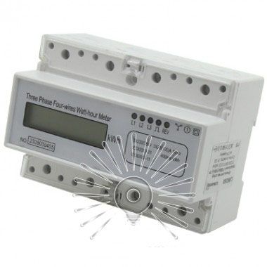 Счетчик Lemanso LM6368 ТРИФАЗНЫЙ на дин,рейку 3*30А(100А) LCD табло 380V 00000019249 фото