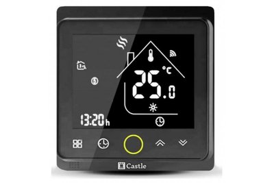 Терморегулятор для теплої підлоги Castle AC603 VAB Wi-Fi програмований, чорний 00000017624 фото