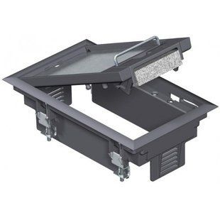 Люк розетковий GES9, 8 постів 45x45, 242х242мм, h=55mm, (дод. 2х MT45V) OBO Bettermann (арт. 7405037) 00000018137 фото