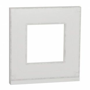 Рамка 1-а Біле скло/білий Unica Pure (арт. NU600285) 00000009929 фото