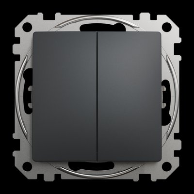 Кнопочный 2-й выключатель Sedna Design черный (арт. SDD114118) 00000016406 фото