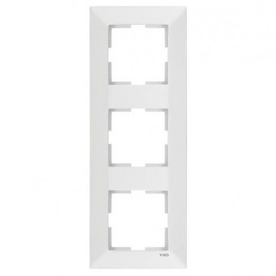 Рамка 3-а ВЕРТИКАЛЬНА MERIDIAN (біла) (арт. 90979023-WH) 00000002956 фото