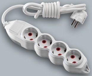 Подовжувач 4 гнізда 3 м. з заземлення, Mono Electric, ORION (білий) (арт. 150-010001-413) 00000005100 фото