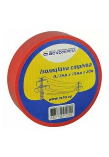 Изоляционная лента АСКО 0,13мм19мм/5м КРАСНАЯ (арт. AO150020052) 00000013524 фото