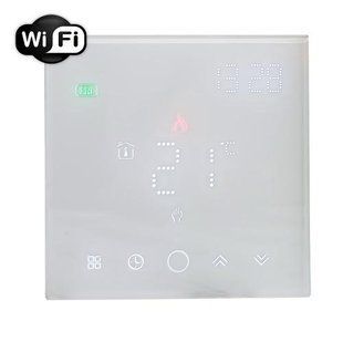 Терморегулятор для теплої підлоги EcoTerm Smart WI-FI White, сенсорний, програмований 00000015807 фото