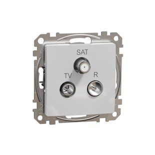 Розетка TV-R-SAT прохідна 7дБ Sedna Design алюміній (арт. SDD113484) 00000016367 фото