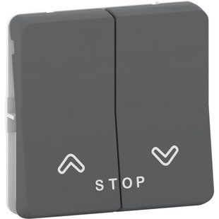 Вимикач для жалюзі, прихований монтаж, MUREVA S IP55, чорний (арт. MUR35042) 00000013325 фото