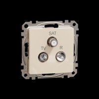 Розетка TV-R-SAT кінцева 4дБ Sedna Design бежевий (арт. SDD112481) 00000016298 фото