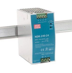Блок живлення на DIN-рейку NDR-240-24, AC/DC, 240Вт, 24V, 10А (арт. NDR-240-24) 00000018828 фото
