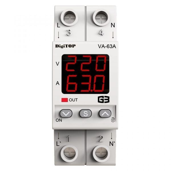 Реле напруги і струму DIGITOP VA-63A M2R (арт. VA-63 M2R) 00000017188 фото