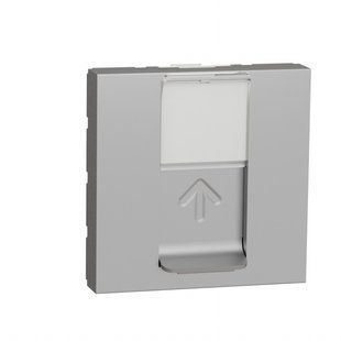 Розетка комп 1-а RJ45 кат.5 UTP/2мод. Unica new алюміній (арт. NU341130) 00000009908 фото