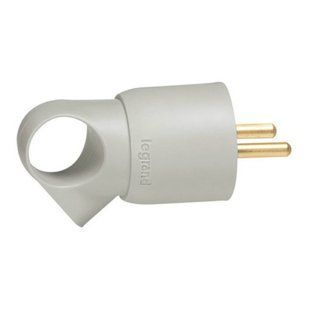 Вилка з заземл. та кільцем 16А Legrand, білий (арт. 50190) 00000016596 фото