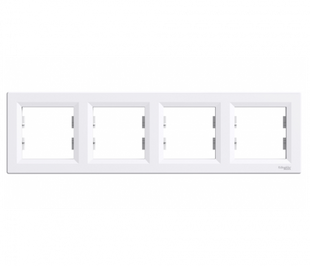 РАМКА ЧОТИРИМІСНА ГОРИЗОНТАЛЬНА, ASFORA БІЛИЙ (арт. EPH5800421) 00000004061 фото