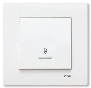 Вимикач прохідний з підсвічуванням KARE (білий) (арт. 90960063) 00000001566 фото