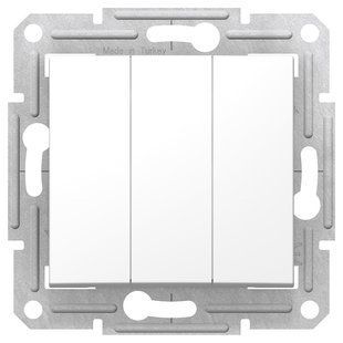 Вимикач 3-кл. БІЛ. (SDN0300621) 00000008817 фото