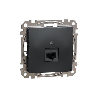 Розетка комп. 1-а RJ45 кат.5e UTP Sedna Design чорний (арт. SDD114451) 00000016430 фото