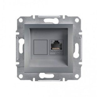 Розетка комп. RJ45 кат.6е UTP, сталь, Asfora (арт. EPH4700162) 00000010042 фото