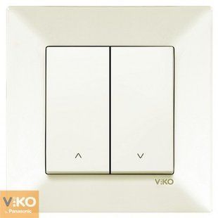 Вимикач 2-й прохідний MERIDIAN (крем) (арт. 90970217-WH) 00000001523 фото