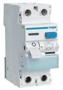 УЗО 2P 6kA 16A 10mA Hager (арт. CCA216D) 00000017843 фото