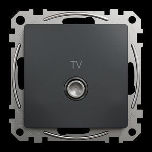 Розетка TV кінцева 4дБ Sedna Design чорний (арт. SDD114471) 00000016419 фото