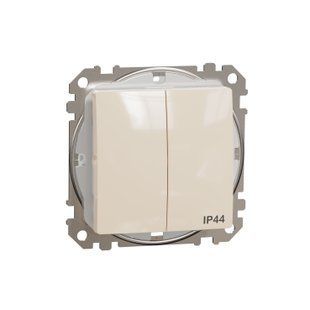 Вимикач IP44 2-кл. Sedna Design бежевий (арт. SDD212105) 00000016273 фото