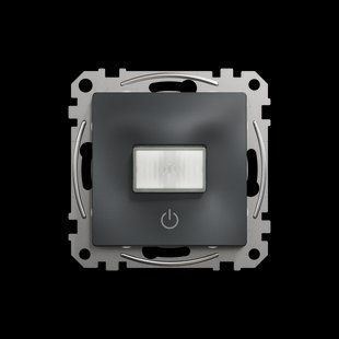 Датчик руху 160 &deg; з кнопкою Sedna Design чорний (арт. SDD114504) 00000016399 фото