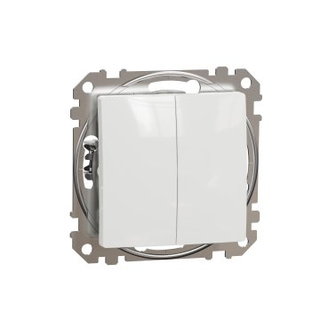 Кнопочный 2-й выключатель Sedna Design белый (арт. SDD111118) 00000016206 фото