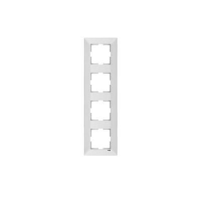 Рамка 4-а ВЕРТИКАЛЬНА MERIDIAN (біла) (арт. 90979024-WH) 00000002968 фото