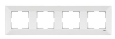 Рамка 4-я горизонтальная MERIDIAN (белая) (арт. 90979004-WH) 00000002970 фото