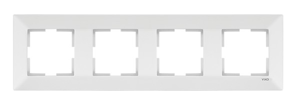 Рамка 4-я горизонтальная MERIDIAN (белая) (арт. 90979004-WH) 00000002970 фото