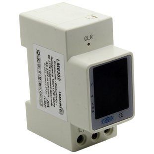 Счетчик ОДНОФАЗНЫЙ + Вольтметр + Амперметр Lemanso LM6382 100А LCD табло 80-275V (красный дисплей) 00000025324 фото