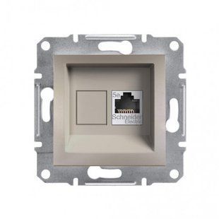 Розетка 1-а комп. RJ45 5e UTP ASFORA БРОНЗА (арт. EPH4300169) 00000007723 фото