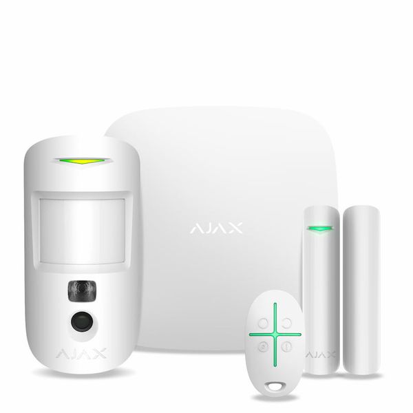 Ajax, StarterKit Cam Plus White комплект охоронної сигналізації з підтримкою 4G (LTE) БІЛИЙ 00000011915 фото