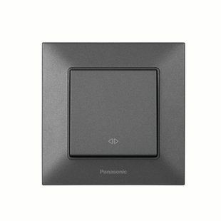 Вимикач 1кл.перехресний димчастий Panasonic Arkedia Slim 00000018744 фото