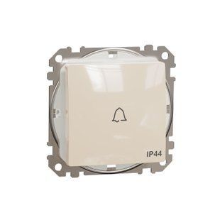 Кнопковий вимикач IP44 з символом "Дзвінок" Sedna Design бежевий (арт. SDD212131) 00000016278 фото