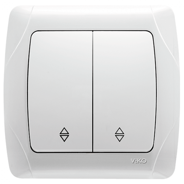 Выключатель 2кл. коридор CARMEN (белый) (арт. 90561017) 00000001536 фото