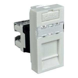 QD 45X22.5-RJ-45_HB Адаптер модульний з комп'ютерним роз'ємом RJ-45; 45х22,5х36 мм; PC-ABS, білий; Серія Quadro ; 00000017760 фото