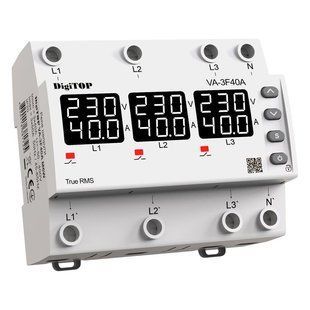 Реле напруги і струму DIGITOP VA-3F40A M6W 00000022303 фото