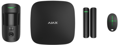 Ajax, StarterKit Cam black EU комплект охоронної сигналізації ЧОРНИЙ 00000011589 фото
