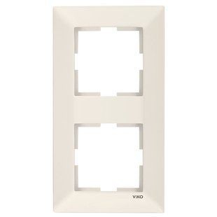 Рамка 2-а ВЕРТИКАЛЬНА MERIDIAN (крем) (арт. 90979032-WH) 00000002945 фото