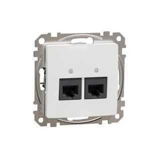 Розетка комп. 2-а RJ45 кат.5e UTP Sedna Design білий (арт. SDD111452) 00000016253 фото