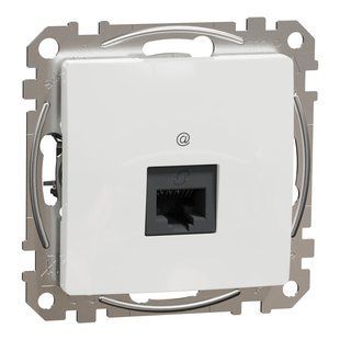 Розетка комп. 1-а RJ45 кат.5e UTP Sedna Design білий (арт. SDD111451) 00000018950 фото