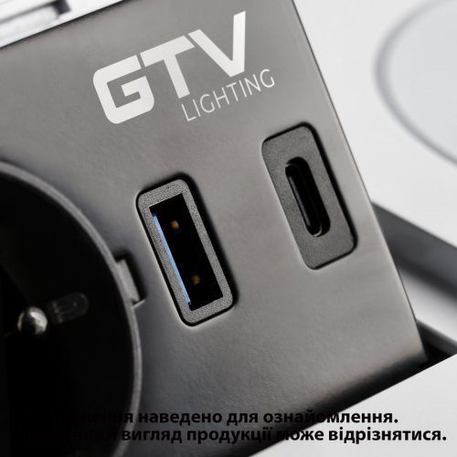 Удлинитель GTV AVARO PLUS 1 розетка SCHUKO USB A+C WC 5W провод 1,5м Белый 00000016850 фото