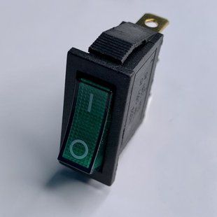 Перемикач Lemanso LSW01 вузький зелений з підсв. / KCD3-102N (арт. LSW01) 00000004846 фото