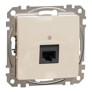 Розетка комп. 1-а RJ45 кат.5e UTP Sedna Design бежевий (арт. SDD112451) 00000018952 фото